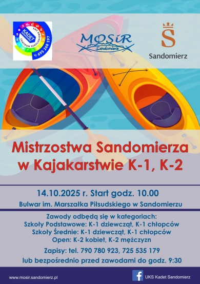 Zdjęcie Mistrzostwa Sandomierza w Kajakarstwie K-1, K-2