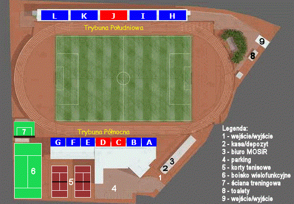 Plan stadionu miejskiego